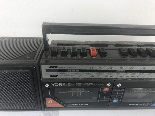 Yorx Boombox BP700 Am/Fm Stereo Double Cassette Vintage