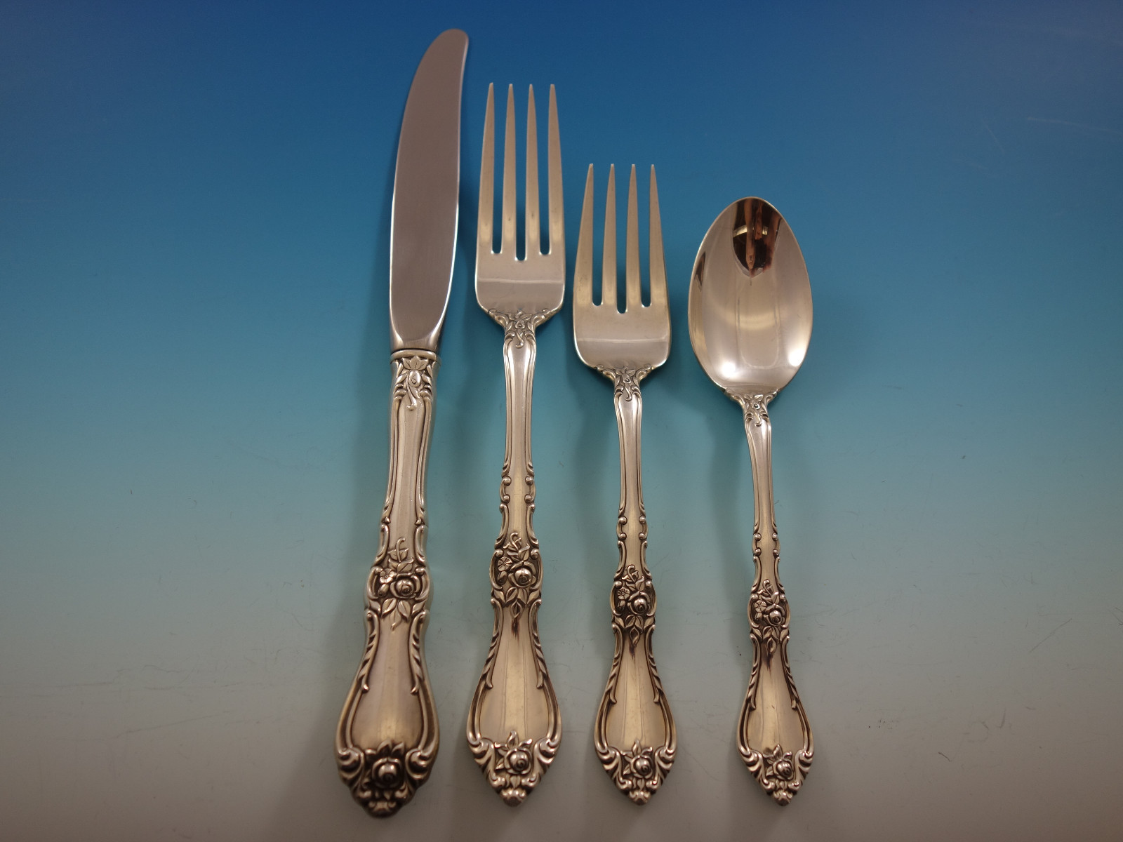 Royal Rose by Wallace Sterling Silver Flatware Set for 8 Service 40