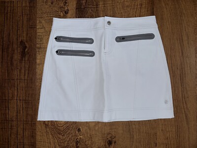 NEW! ATHLETA LIGHT GRAY ANYWHERE ZIPPER SKIRT! 4