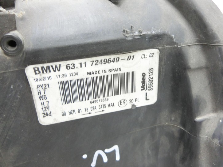 BMW E88 120d LCI 08-11 Halogen Scheinwerfer Frontscheinwerfer Links BMW E88 120d LCI 08-11 11.03.2010 7249649... Bild 5