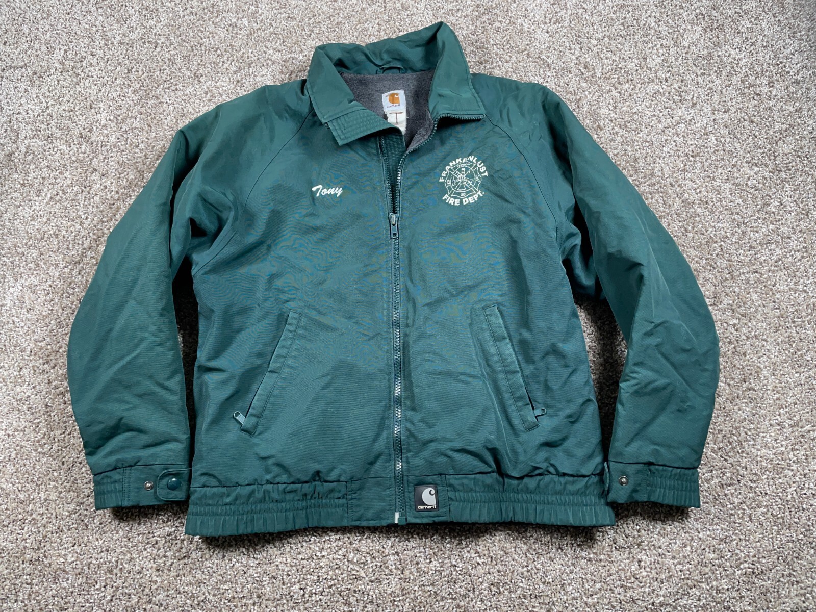 VTG Carhartt Fleece Lined Jacket Adult Large Green VTG Carhartt Fleece Lined Jacket Adult Large Green