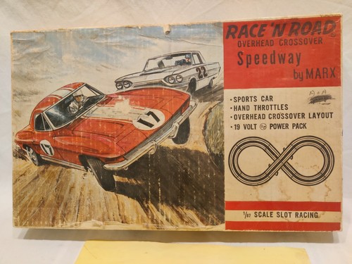 MARX Race 'N Road Cross Over Speedway Set, no Cars. W/Box