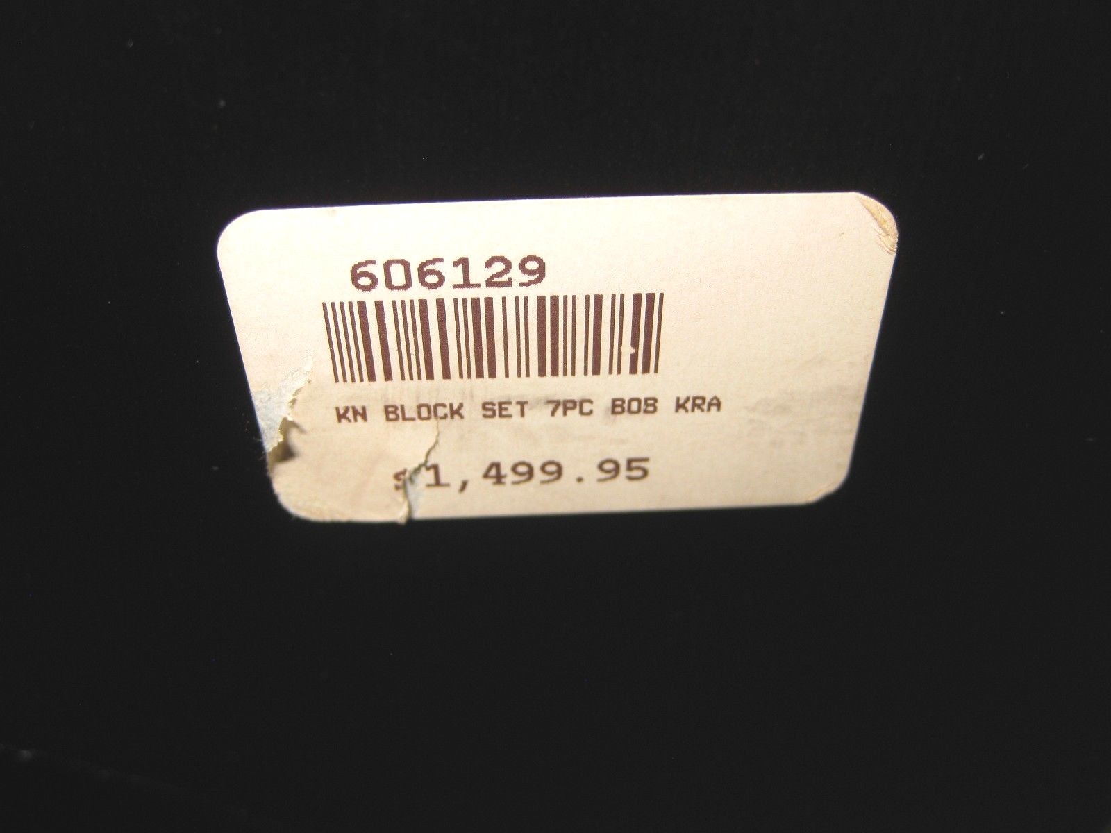 Bob Kramer Shun Knife Block from #606129 7 pc set, Black Wood - 9 slots