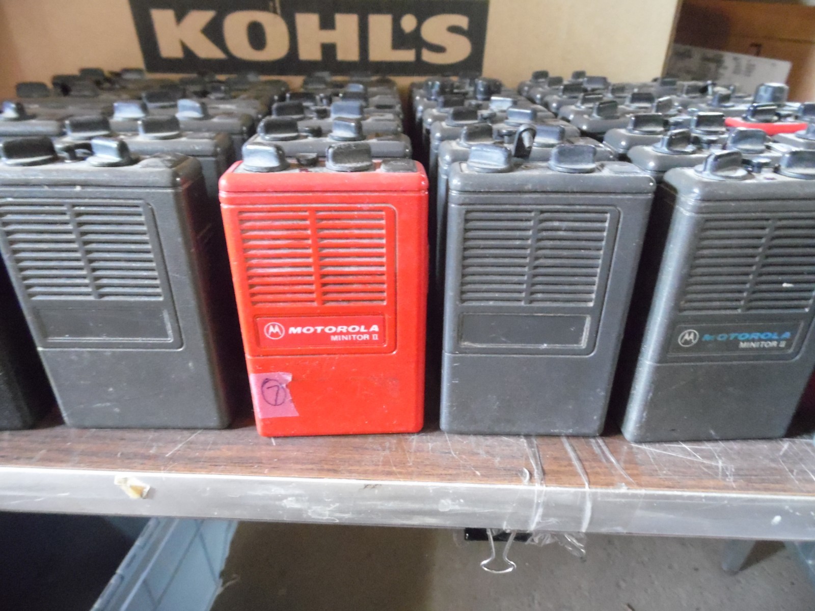 43 Motorola LOWBAND 46 FREQ.Minitor II Lot w/ Chargers w/extras  FREE SHIPPING