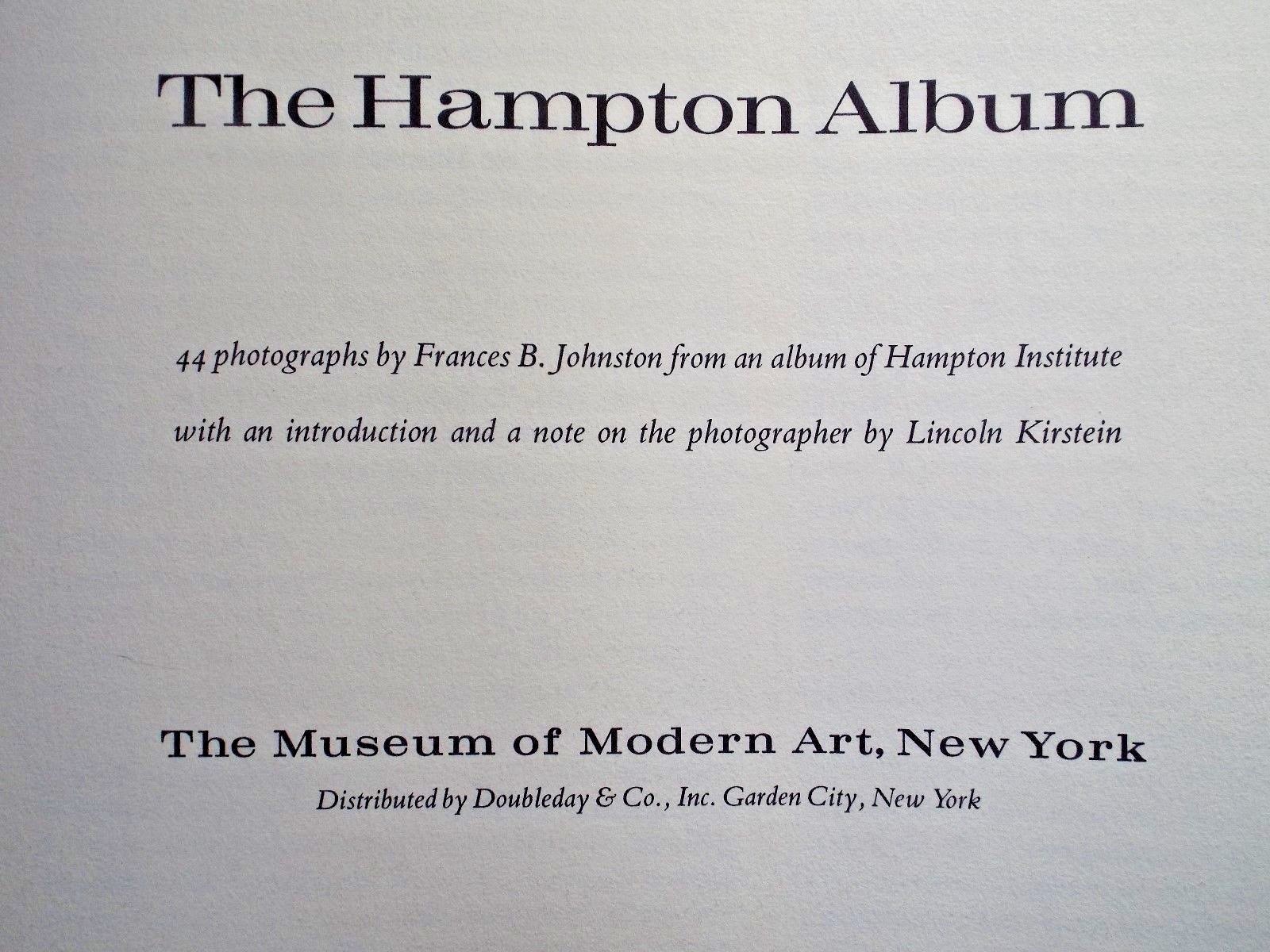 1966 The Hampton Album Frances Johnston MOMA Exhibit Black Americana Photo Book