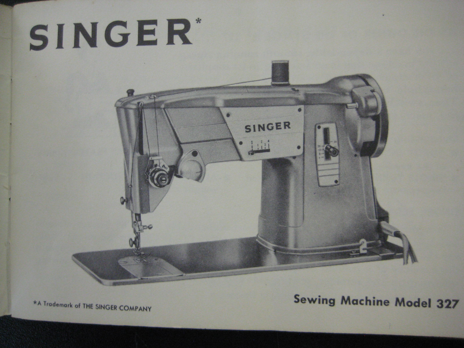 1964 Singer Model 327 Electric Sewing Machine Instruction Manual -