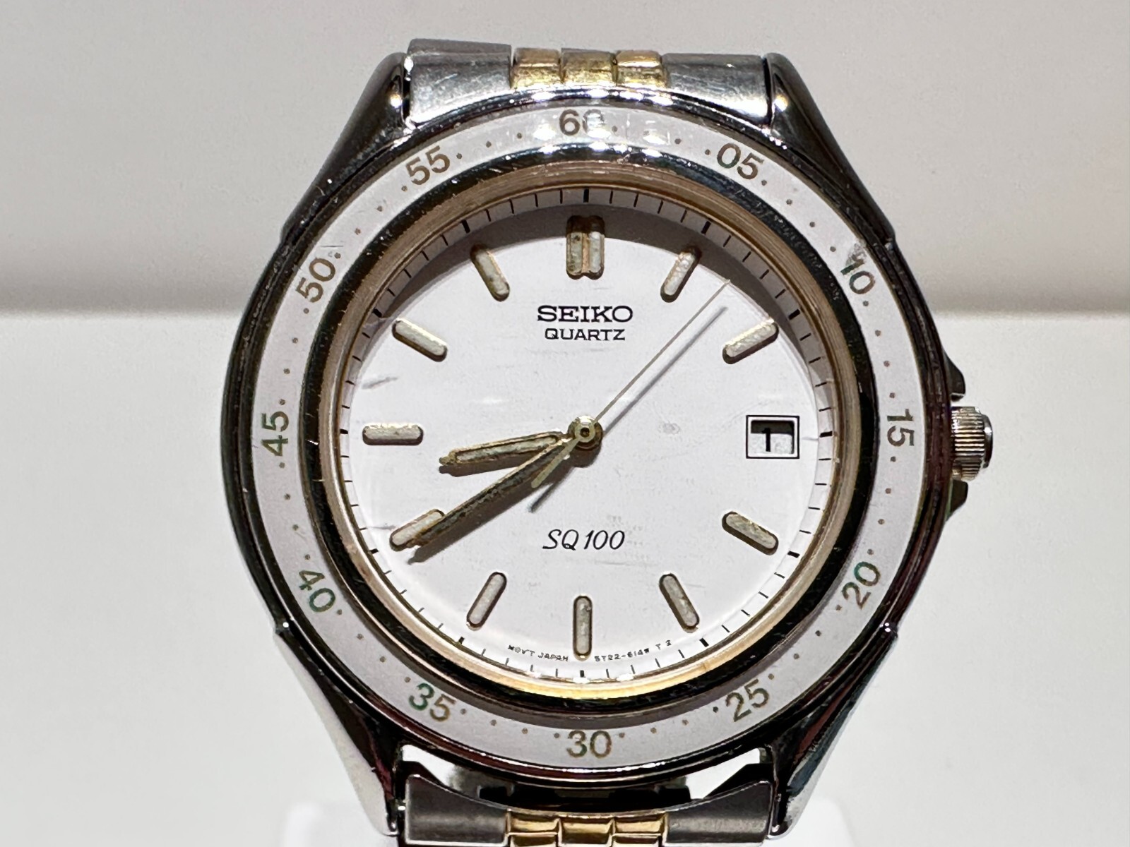 Rare 【新品電池 稼働】SEIKO セイコー SQ100 5Y22-6070 Vintage Black 