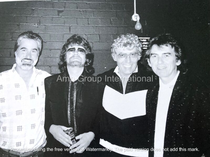 George Harrison Carl Perkins Jeff Lynne Limehouse Studios 1985 Unpublished 12x8