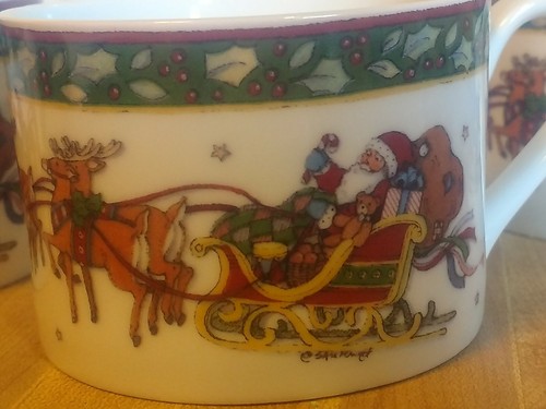 Susan Winget A Christmas Story Cups Lot of 4 International China