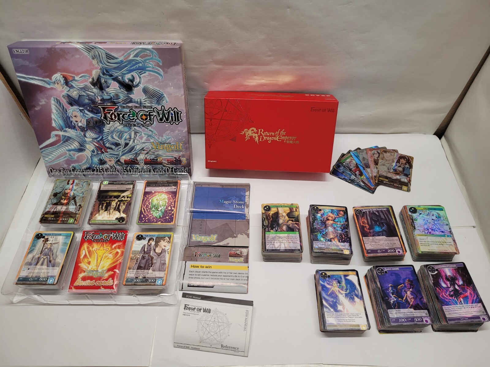 Huge Lot Of Force Of Will Trading Cards Approx 746 Excellent