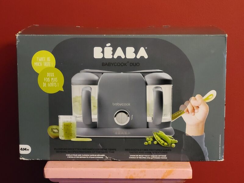 BEABA Babycook Duo Food Maker in Charcoal open box new 