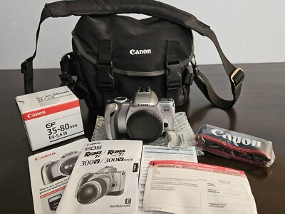Canon EOS Rebel Ti 35mm SLR Film Camera Kit w/35-80mm Lens, Bag, Strap - New!