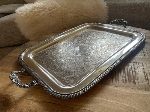 【WM.A. Rogers】バターディッシュ / ブレットサーバー 5 ANTIQUE Rogers AA Silverplate 
