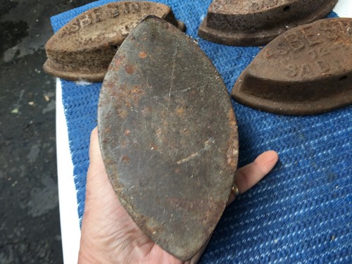 Lot Of 4 Asbestos Sad Iron Cast Iron No Handle 72 -B Antique