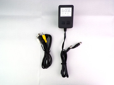 AV RCA Cable + AC Adapter Power Supply For SEGA Genesis 1 Model MK-1601 NEW