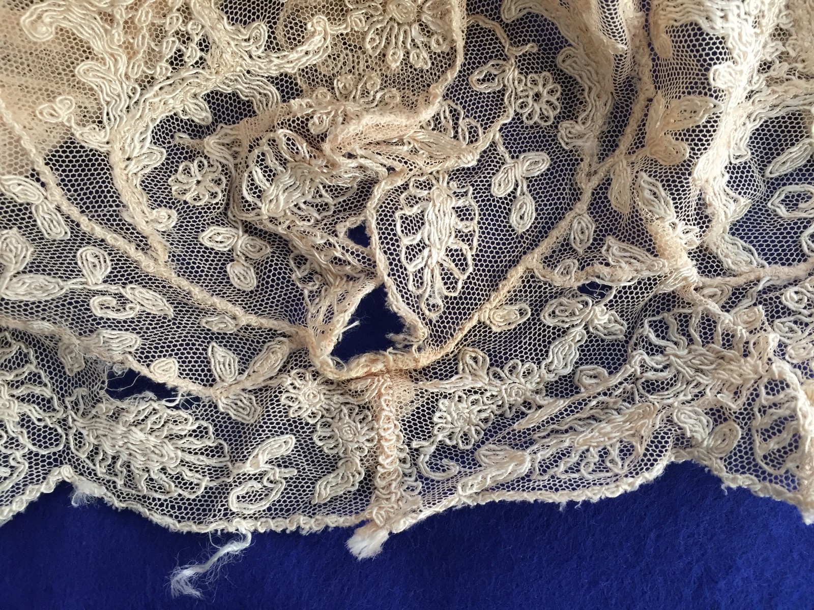 True Antique Victorian Lace Yoke Collar Exquisite
