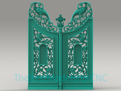 3D Model STL File for CNC Router Laser & 3D Printer Decoration With Peacocks