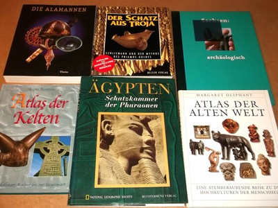 Archäologie Altertum Antike Geschichte, Bücherpaket, Titelliste, 6 Bände K3/11