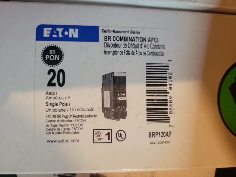 1 LOT OF 10 NEW IN BOX EATON CUTLER HAMMER BRP120AF CIRCUIT BREAKERS 