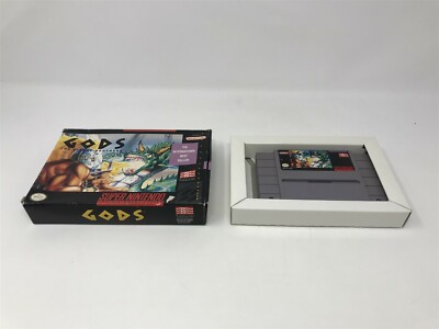 GODS : The Bitmap Brothers - Super Nintendo SNES - Game & Box - No Manual 