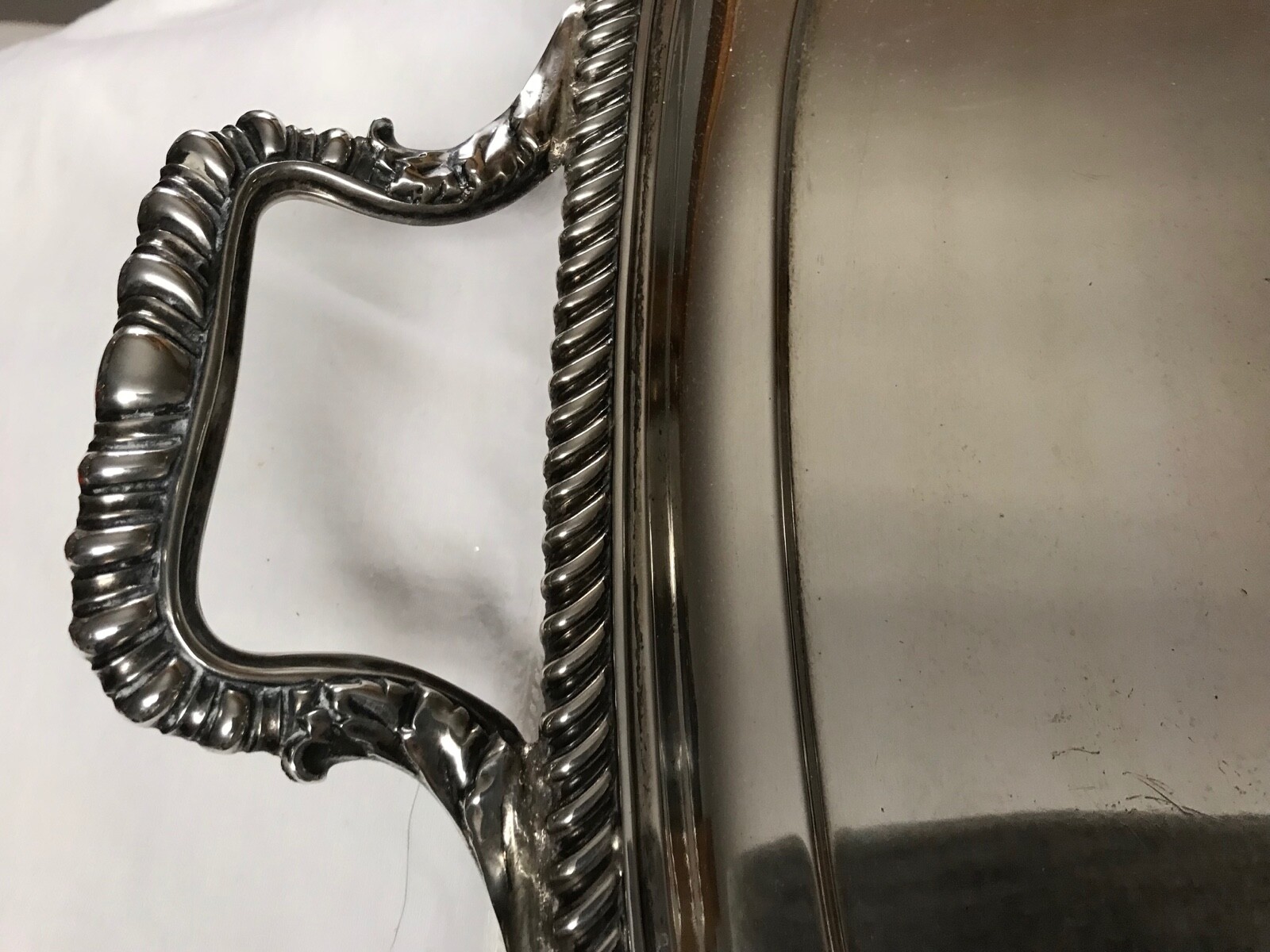 R W B Burridge London large heavy tray hallmarked HARROD'S Sterling silver 1936