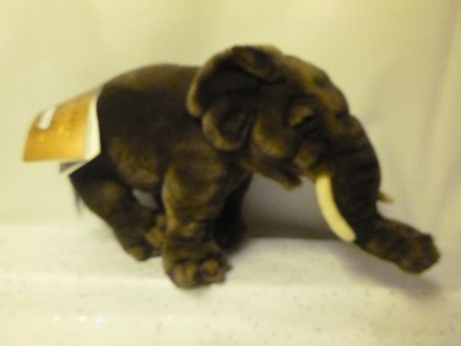Hansa Elephant Plush Stuffed Animal Toy  Brown 7.5