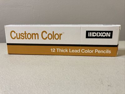 Vintage Dixon Ticonderoga Custom Color 12 Thick Lead Color Pencils GREEN 134-9