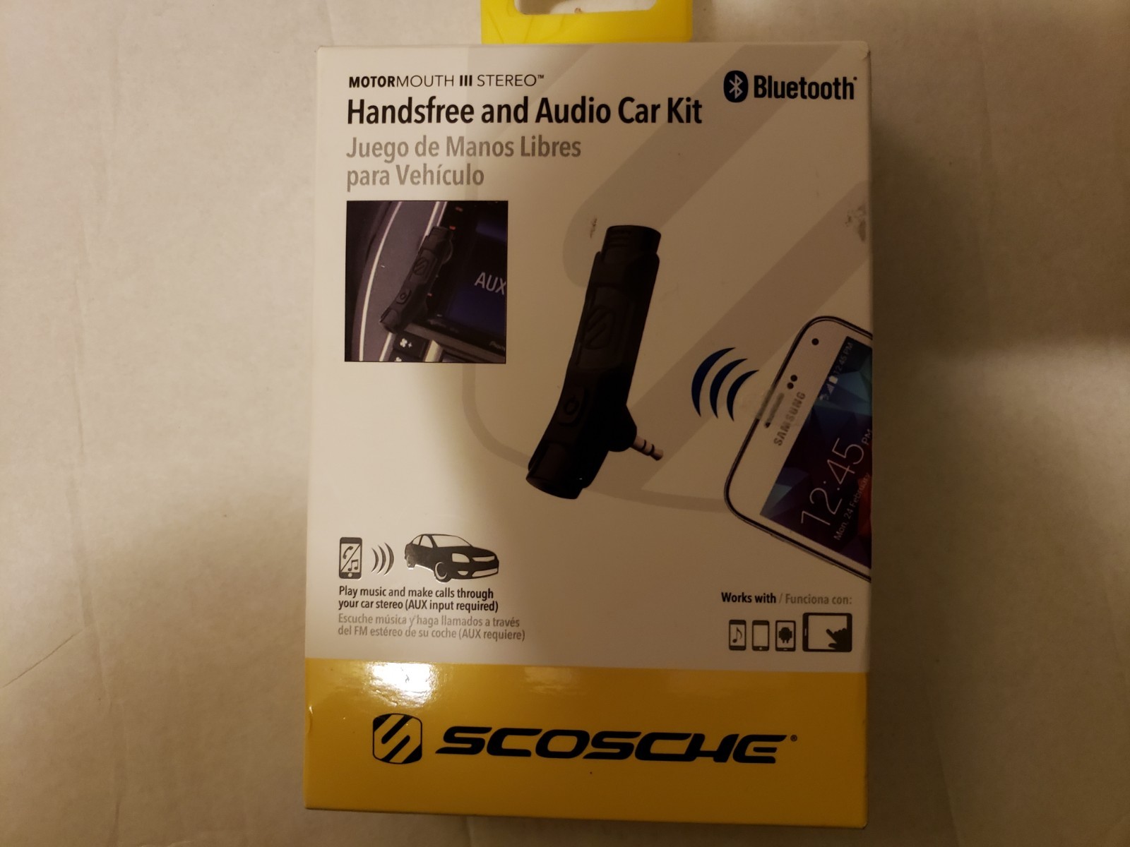 Scosche Motormouth Stereo Handsfree and Audio Car Kit  A14