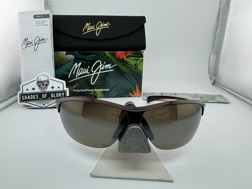 Pre-owned Maui Jim Hot Sands Mj 426-26 Rootbeer W/ Hcl Bronze Polarized Sunglasses