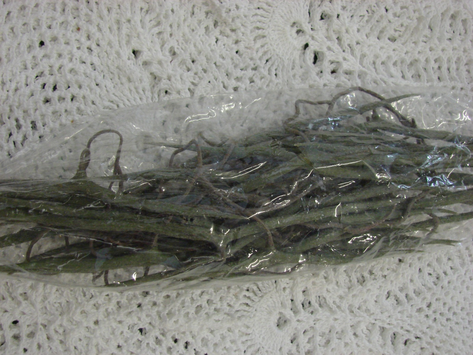 Lot of 1 epiphyite spray and 1 Christmas floral stem fake flowers floral crafts