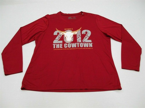 LESLIE JORDAN T7770 Women's Size XL Cowtown 2012 Mesh Long Sleeve Marathon Tee
