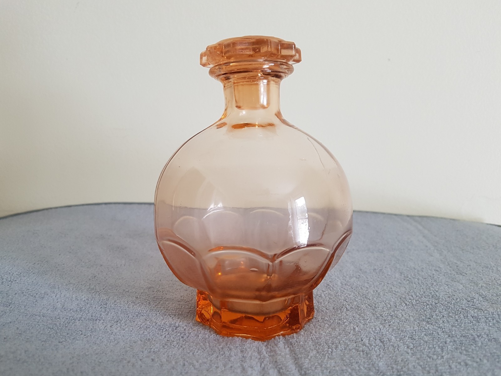 Vintage Depression Glass - Cranberry Glass - Decanter and Stopper