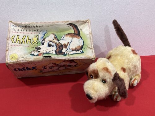 Vintage Alps Rut Battery Operated Mechanical Toy Dog Made Japan NO. A-08892 BOX Vintage Alps Rut Battery Operated Mechanical Toy Dog Made Japan NO. A-08892 BOX