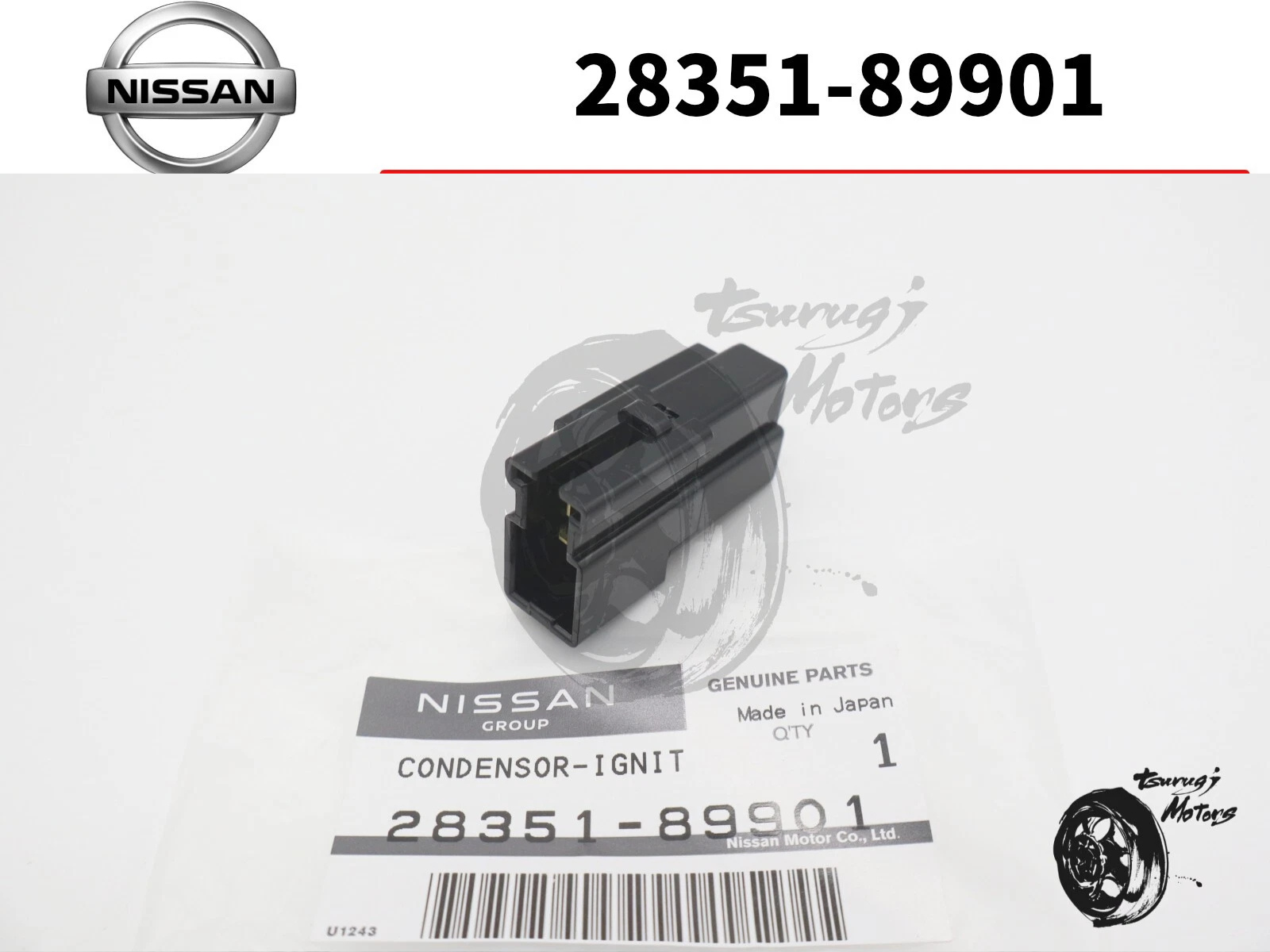 きら Nissan Genuine Condenser Ignition Coil OEM 28351-89901 New