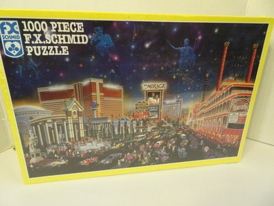 F X SCHMID Puzzle Luck Be a Lady Las Vegas Mirage 1000 Pieces NEW Siegfried Roy 