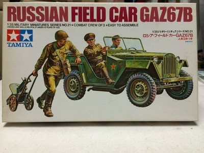 1/35 TAMIYA 35021 : VOITURE TOUT TERRAIN RUSSE GAZ-67 ET FIGURINES ARMEE ROUGE