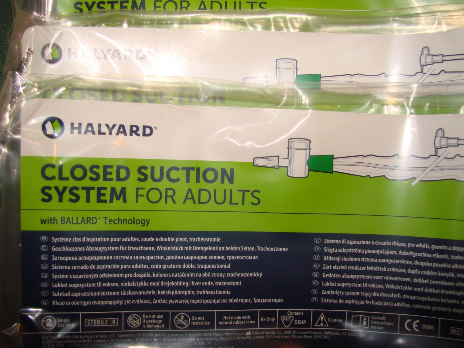 11 Halyard Closed Suction Sys. for Adults - 14F Ballard Tech 22103 Double Swivel