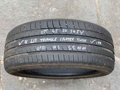 1x 255 40 20 Triangle Sportex TH201 105Y MS Tyre DOT 0221 5.5mm Part Worn