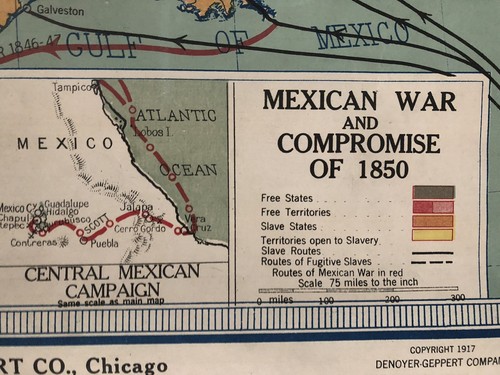 ANTIQUE DENOYER GEPPERT 1917 MAP
