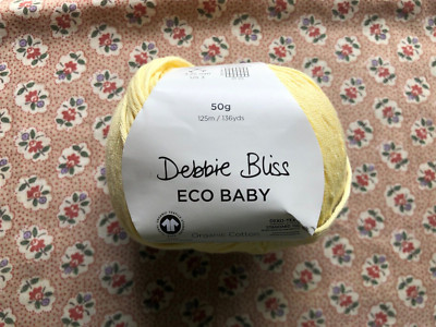 Debbie Bliss Eco Baby Yarn 100% Organic Cotton 50 grams Primrose Yellow #037