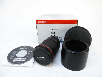 Canon EF 135-135mm F/2L USM Lens With Original Box And Accessories