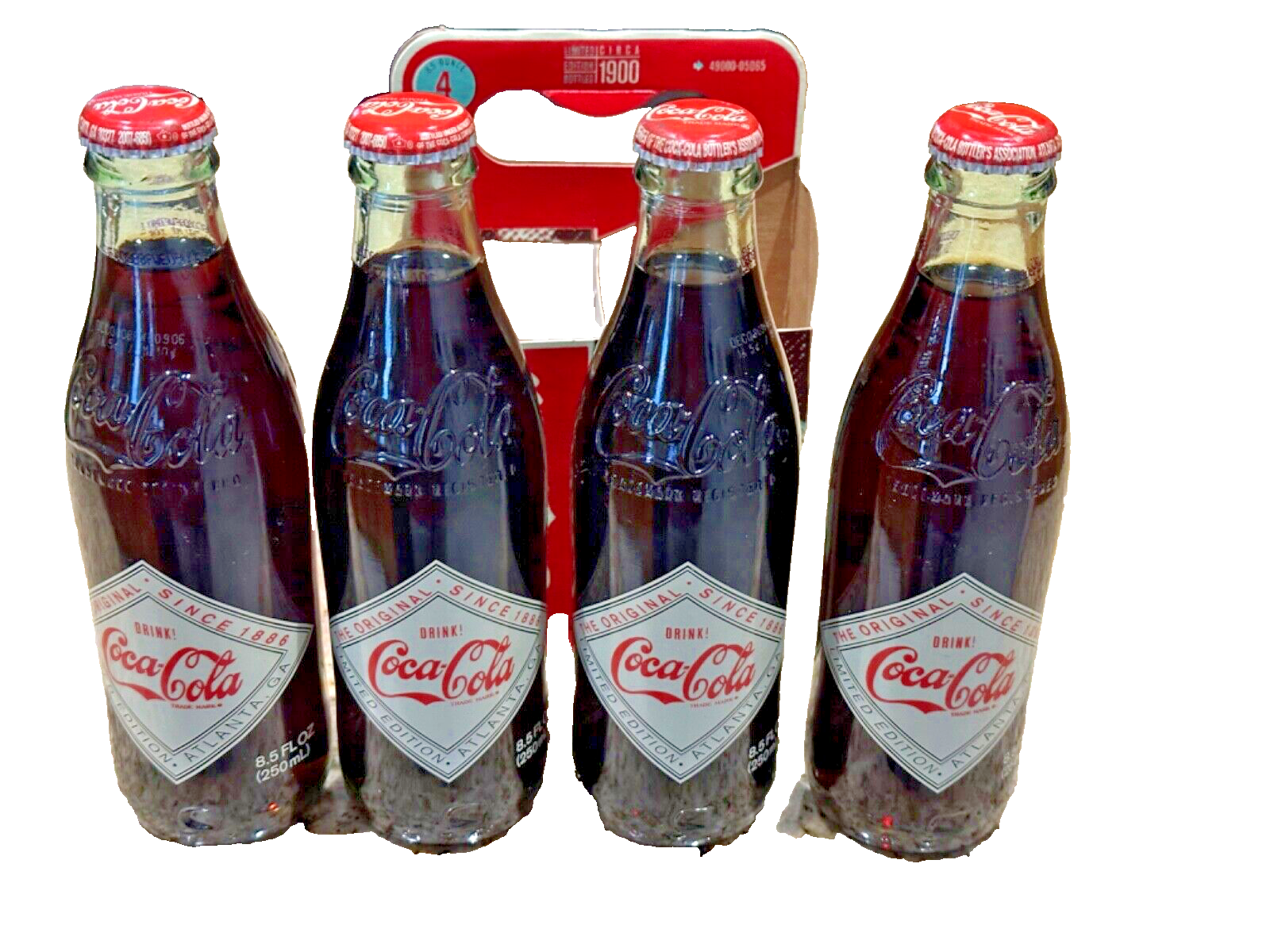 Coca-Cola Bottles 2008 Limited Edition 4-pack & Carrier 8.5