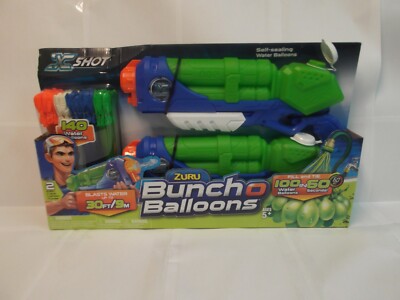 2 ZURU BUNCH O BALLOONS X SHOT TYPHOON THUNDER WATER GUN NIP
