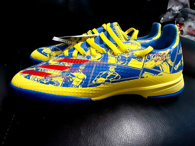 Adidas Jr. X Ghosted.3 TF Turf J Soccer Cleats Yellow Blue GZ8705 Men's Size-5