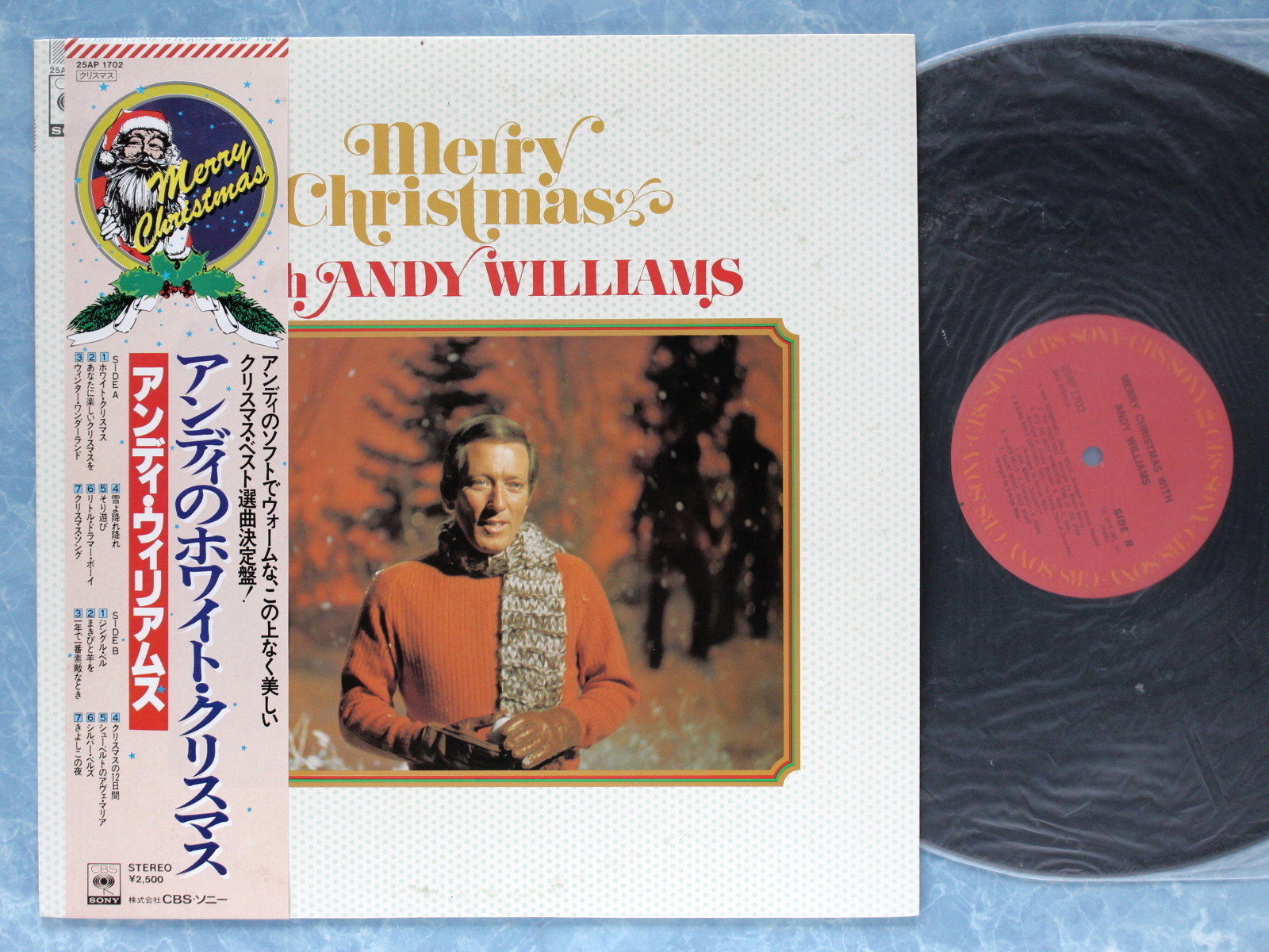 ANDY WILLIAMS Merry Christmas With 25AP1702 JAPAN LP w/OBI