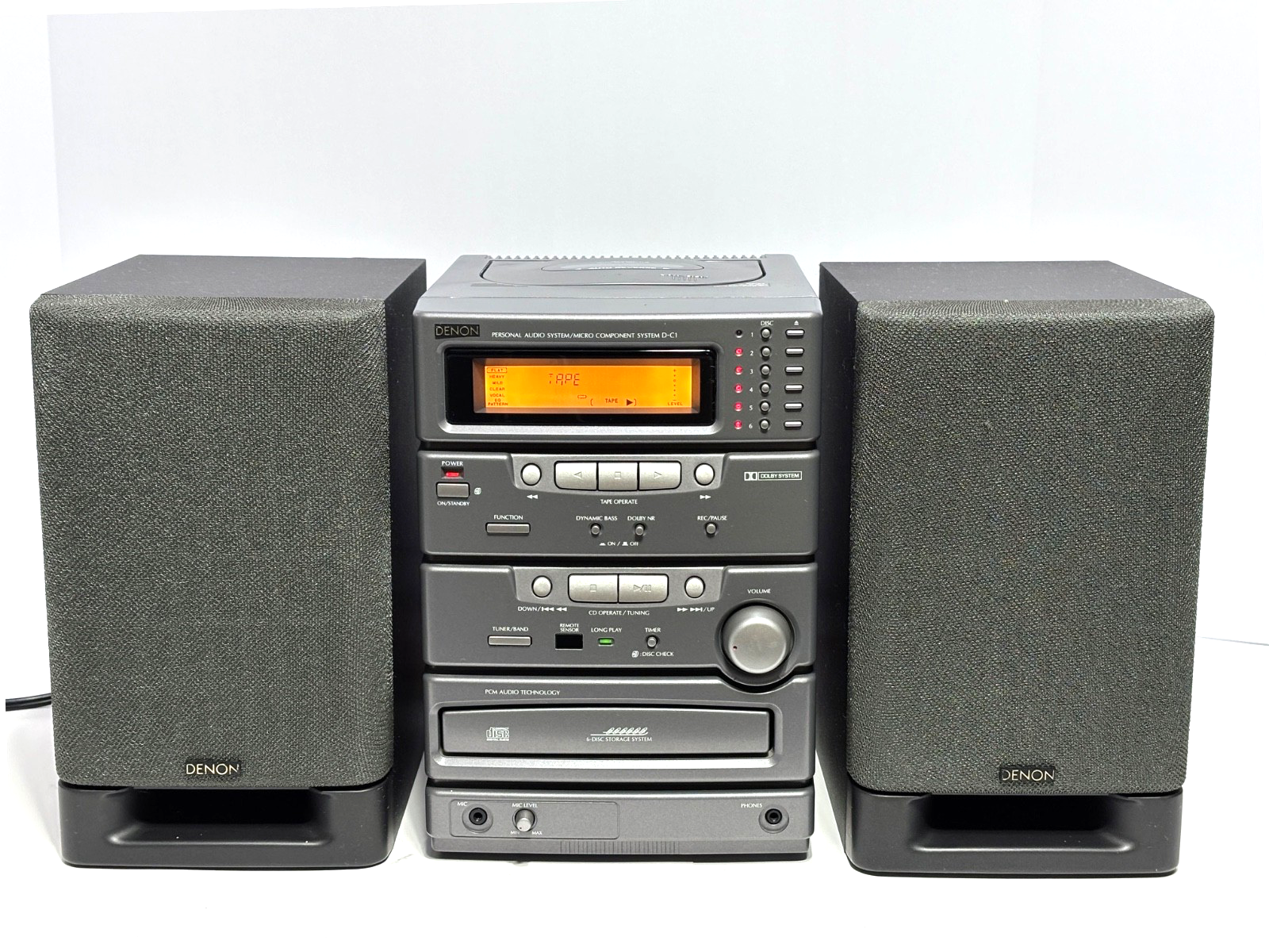 Denon D-C1 Micro Component System w/ Speakers – CD, Cassette