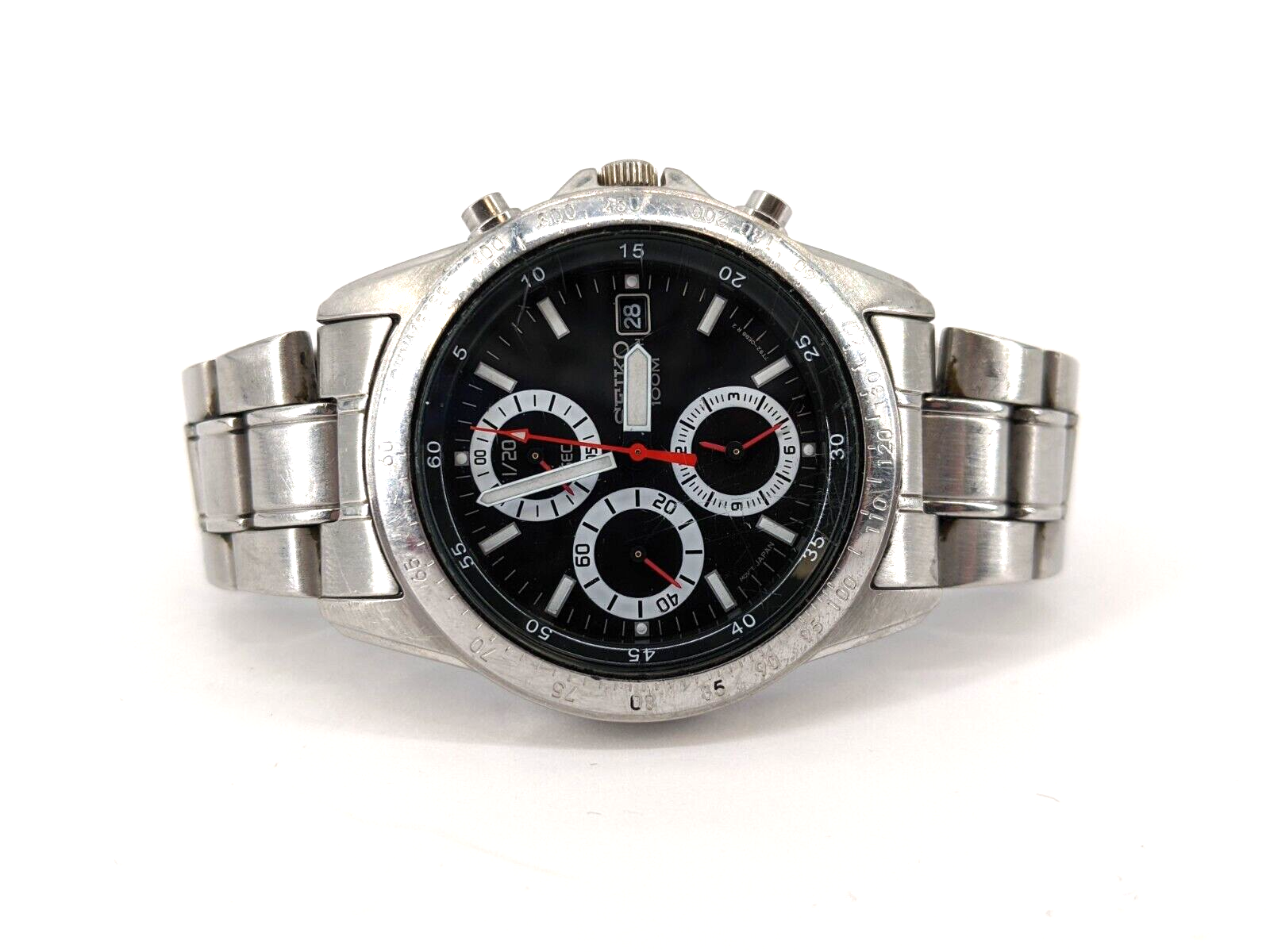 ごろ〜　 SEIKO Chronograph 100m 7T92-0DW0 Black Quartz Watch, 38mm | eBay