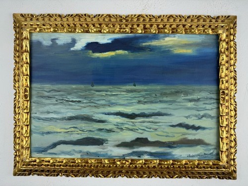 Claude Monet (Handmade) Oil On Canvas Painting Framed Signed