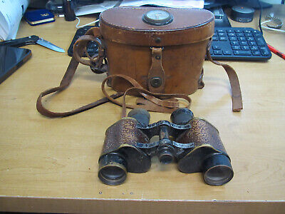 WWII US Army Signal Corps Field Glasses Binoculars Bausch & Lomb w/ Case