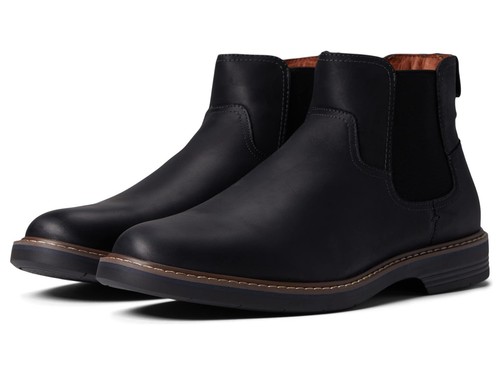 Florsheim Men Norwalk Plain Toe Gore Boot 13375 Black CH Leather Size 7 W (3E)
